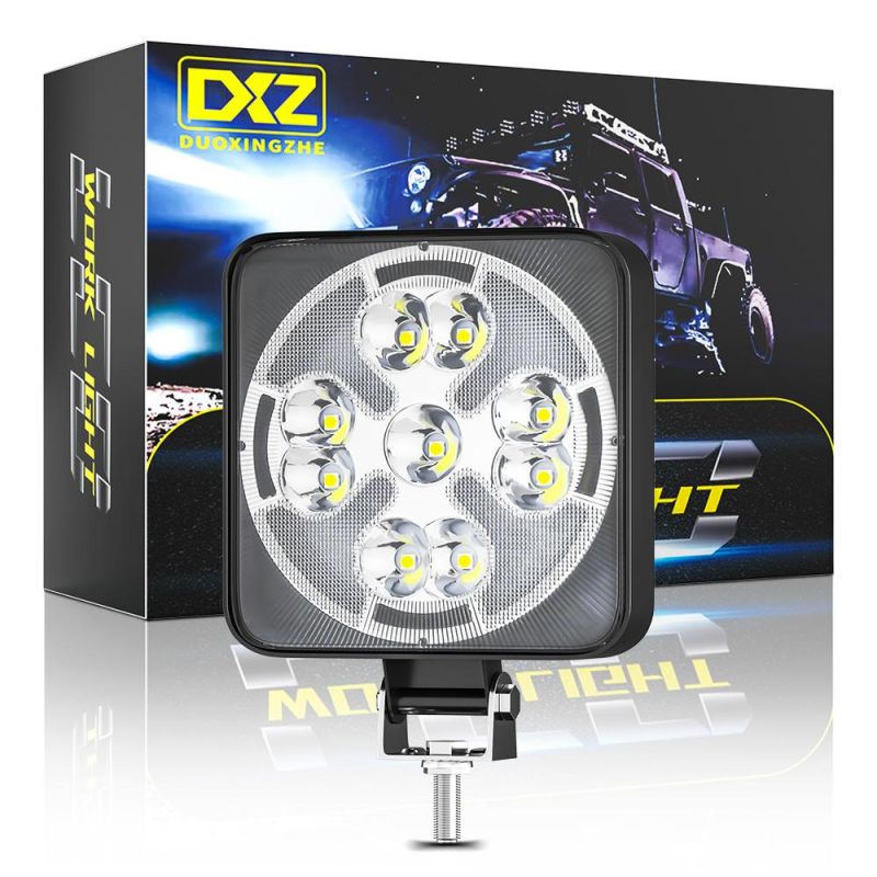 Dxz Flash LED Work Light 3inch Mini 21SMD Ultra Bright Spot+DRL Square Light for Vehicle/Motorcycle/Truck/Car/ATV