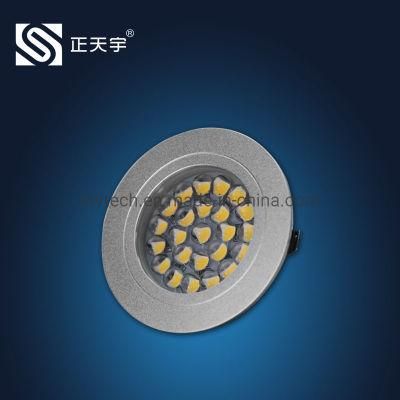 High Quality 12V / 24V Flush Mount LED Puck Light for Cabinet/Showcase/Closet/Counter