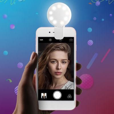 LED Ring Selfie Light for Smart Phone Selfie Ring Light Rk14 with Mirror, Warm Light