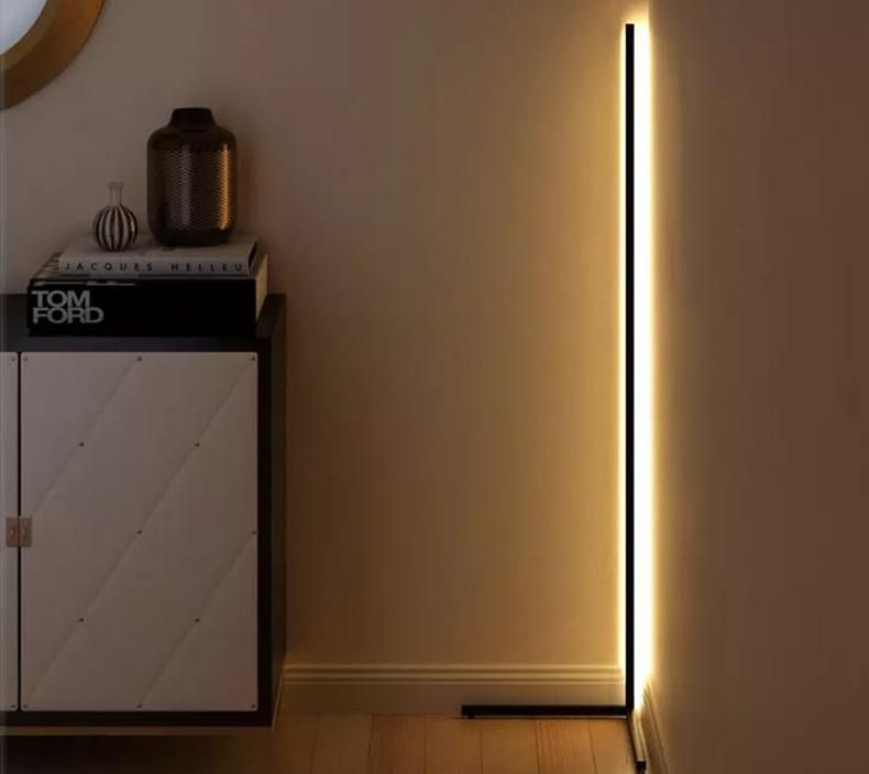 Modern LED Floor Light Black with Remote Decorative Lamp