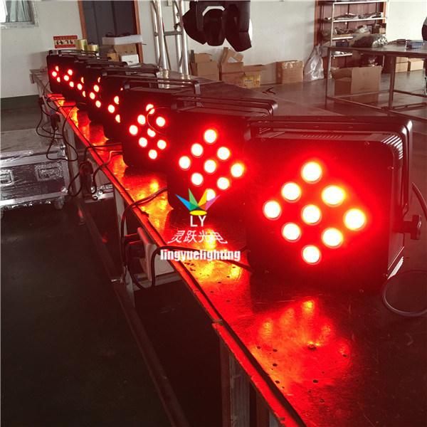 9X10W LED Flat PAR Can Battery Powered Stage Lighting