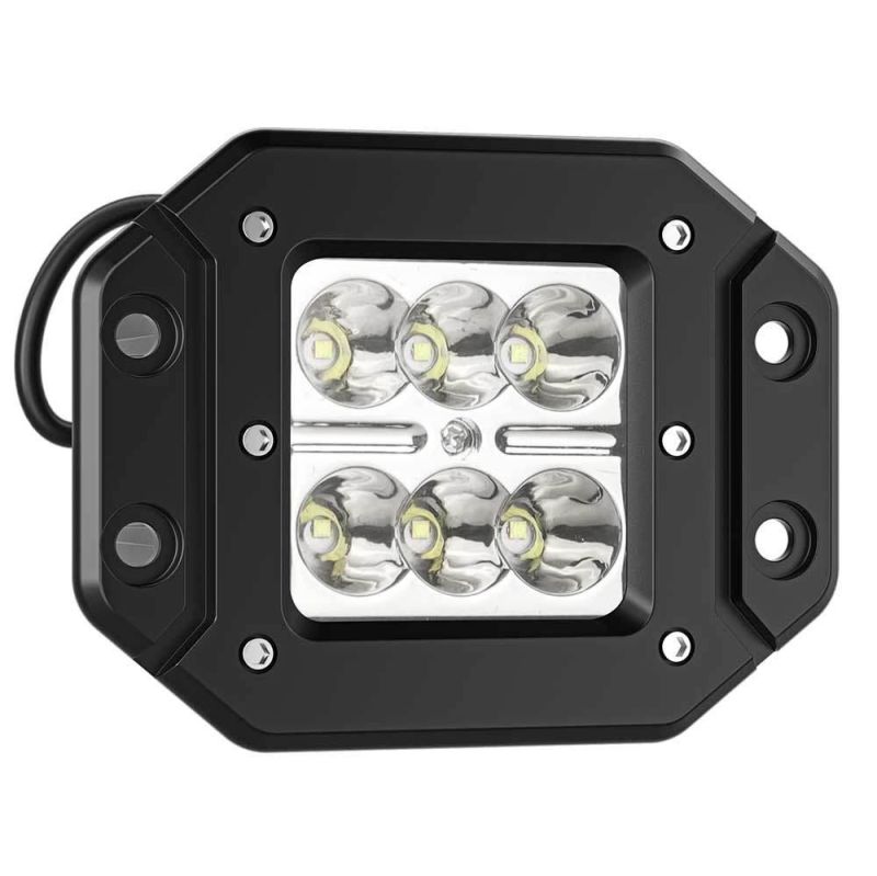 Dxz Ultra Bright 6LED 9-80V Light Bar Work Light Fog Lamp for Driving Offroad Boat Car Truck 4X4 SUV Jeep LED Rectangle Square Lamp Spotlight