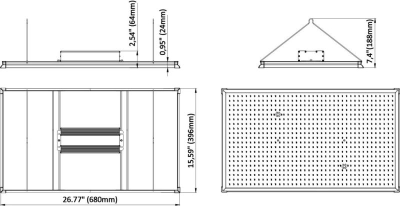 ETL Certified Competitive Full Spectrum 240W LED Photon Board Grow Panel for Indoor Plants