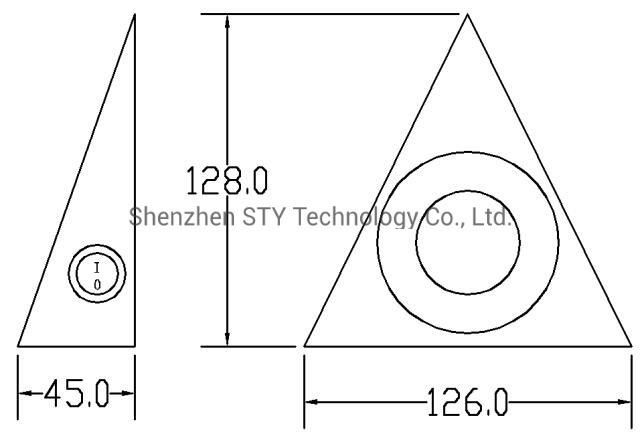 1.5W Triangle Metal LED Kitchen Cabinet / Wardrobe / Closet Light