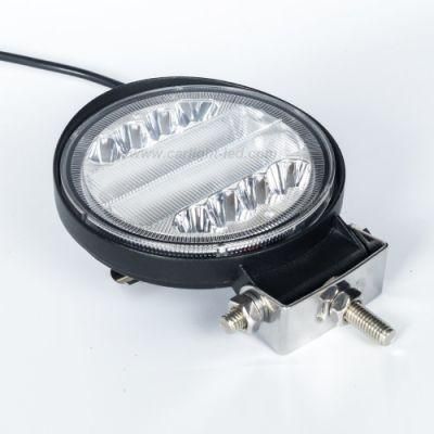 Flush Mount Round LED Work Light Bar for Bumper ATV UTV