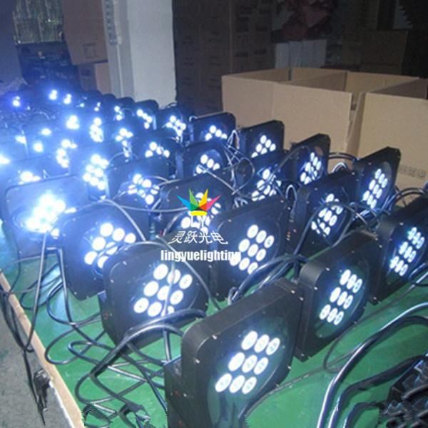 9X12W Battery Powered Wireless LED Flat PAR Light