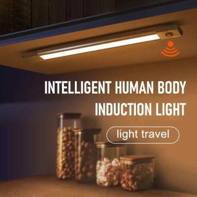 LED Under Cabinet Light Motion Sensor Rechargeable USB Night Light Closet Lamp Wardrobe Light for Indoor