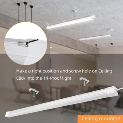 China Hot Sale High Lumen 1.2m LED Linear Light Linkable LED Shop Light Aluminum Fixture for Workshop Garage