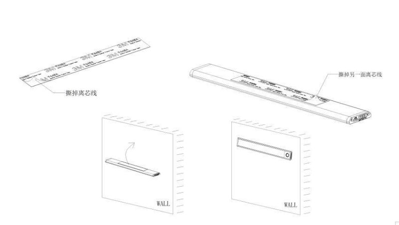 LED Kitchen Light Hand Scan Sweep Tube Cabinet Lamp Motion Sensor Magnetic Stick Under Bed Bar Lighting