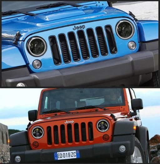 7′′ Black Headlight for Jeep Wrangler, Motorcycle