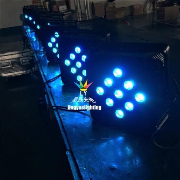 DJ Lighting Battery Powered 9X12W Stage Flat LED PAR