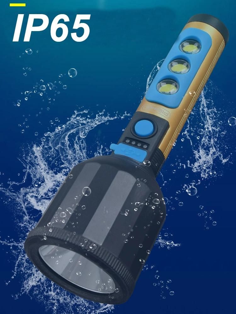 Powerful LED High Bright Rechargeable Emergency Camping Working with Batteries Zoomable Waterproof Flashlight