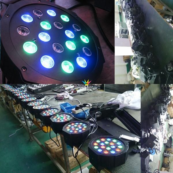 RGB Flat Small DJ Stage Lights LED PAR 18X1w