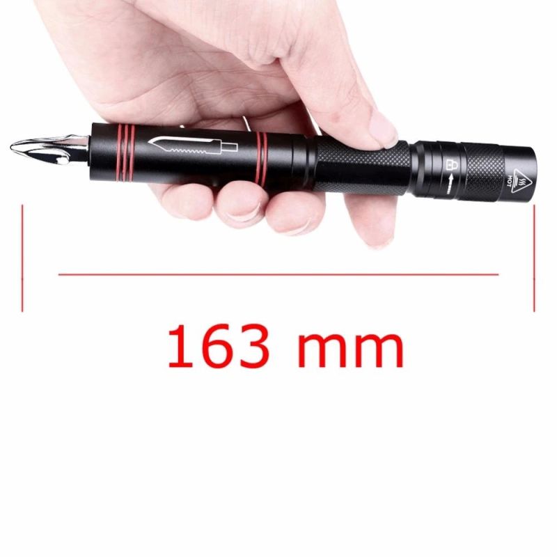 Portable Multifunction LED Torch with Protection Knife Glass Breaker Flashlight