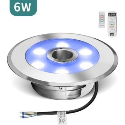 6W Ring and Round Shape Pool Submersible RGB Color Fountain LED Light