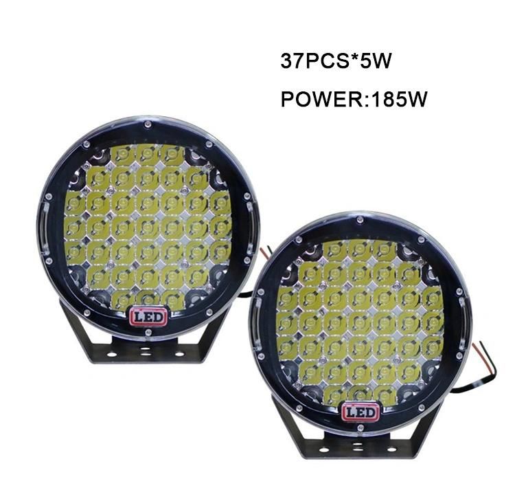 Wholesale High Bright LED Work Light 4X4 Offroad for Truck SUV Jeep 9 Inch Round 185W LED Driving Light