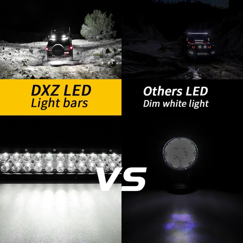 Dxz 40LED 120W/54cm 12V24V DC Bar Light with Bracket for Car Tractor Boat Offroad 4WD 4X4 Truck SUV ATV Driving Illumination Auxiliary Lamp