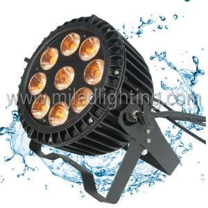 9X12W 5in1 Waterproof DMX Rgbaw LED PAR Light