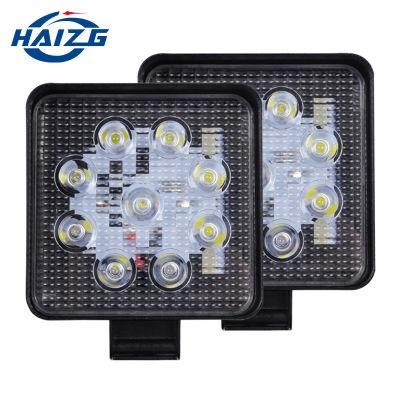 Haizg 27W Truck Tractor Boat Work Light Square Trailer Spotlight