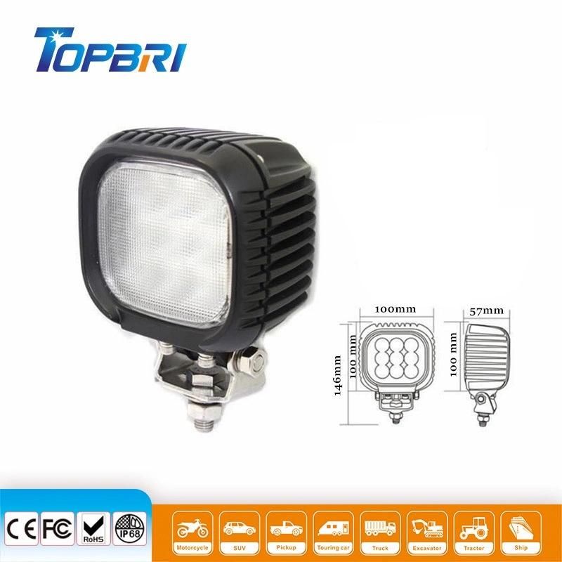 63W Square Flood LED Work Light for Motorcycle Mining Agriculture Headlight Jeep Bobcat