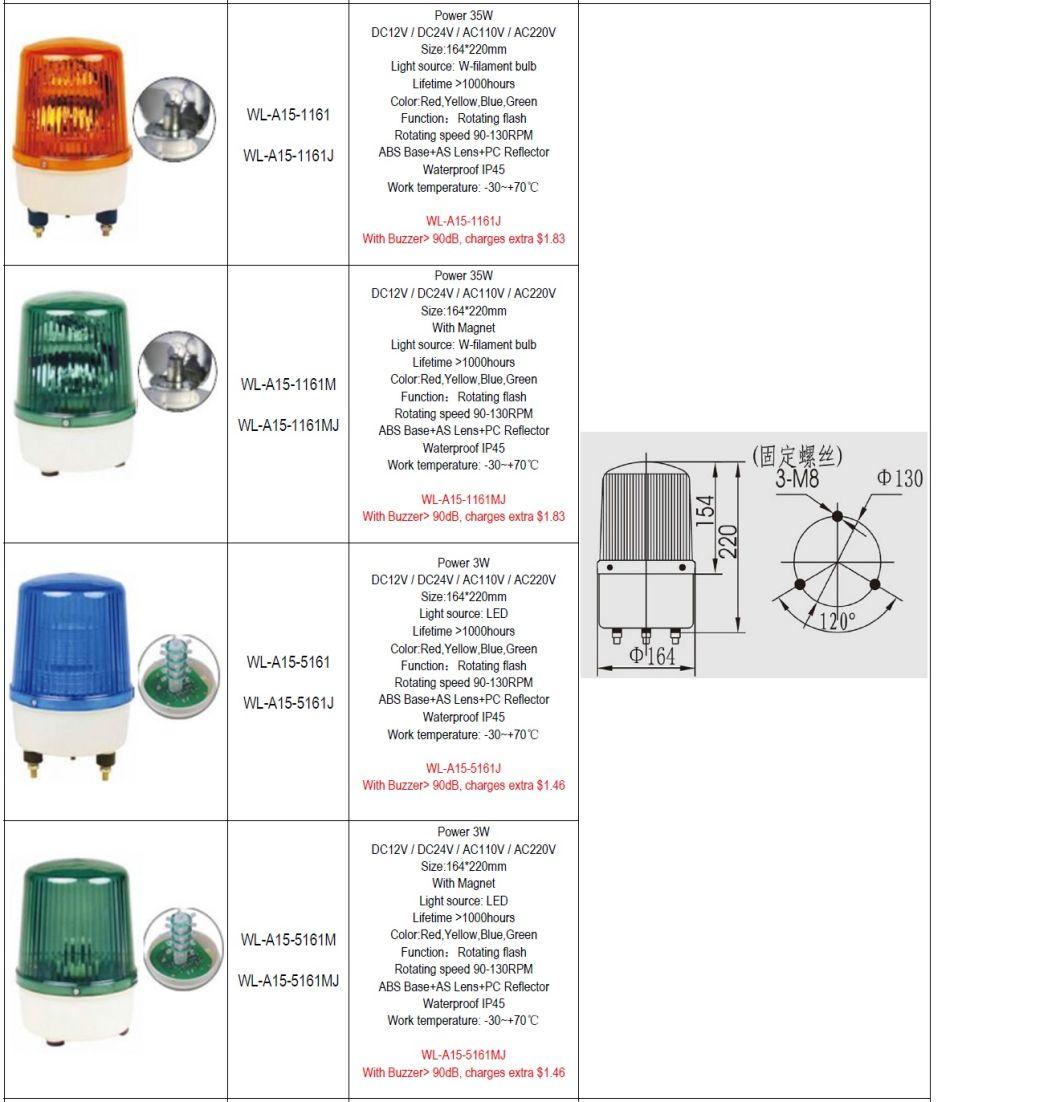 Wl-A15-X161 12V 24V Rotate Warning Beacon Lighting