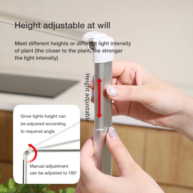 Hydroponics Kitchen Kit Indoor Growing Systems Mini Home Garden with LED Plant Grow Light