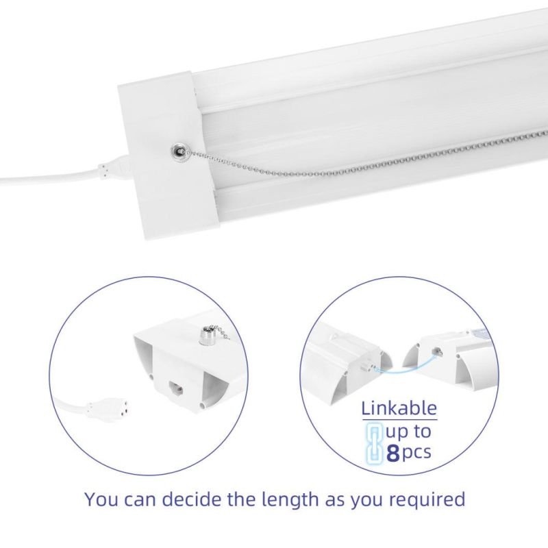 China Manufacturer 36W Linkable 5500 Lumens 4000K Natural White LED Garage Lighting/LED Shop Light with Pull Chain