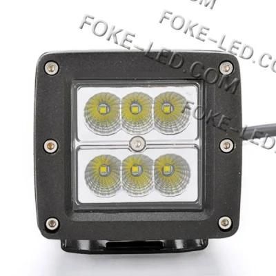 DC 12V 24V 3 Inch 18W Offroad LED Cube Work Light for Jeep Truck Car 4WD