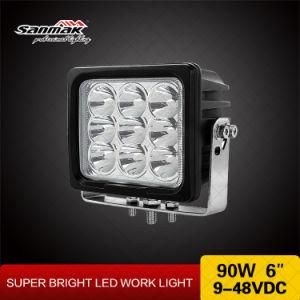 90W 6inch Powerful Output Spotlight LED Heavy Duty Light
