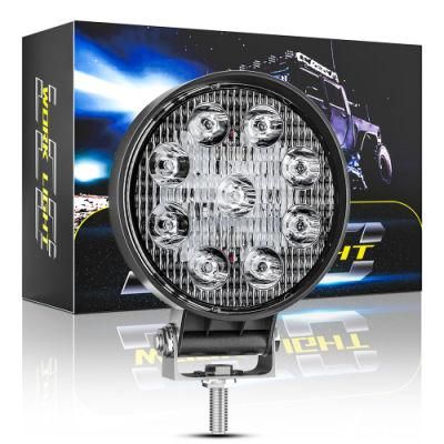 Dxz Round LED Pods 4inch 27W 32mm LED Work Light Spot Combo Beam LED off Road Driving Fog Light for Pickup UTV Truck Car SUV 4WD Motorcycle