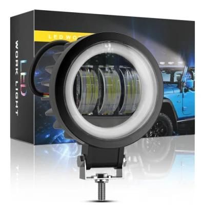 Dxz 3.6inch LED Angel Eyes Light with Aperture 30W 7D Waterproof Round LED Bar Spot Light Motorcycle Offroad Car Boat LED Work Light Factory