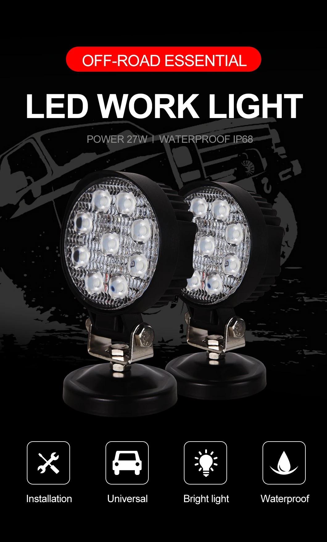 Car Accessories 27W LED Work Light Waterproof Offroad LED Work Light