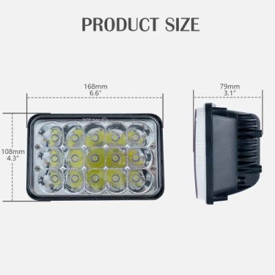 Rectangle Driving Fog Light Boat Lights Driving Lights LED Work Light