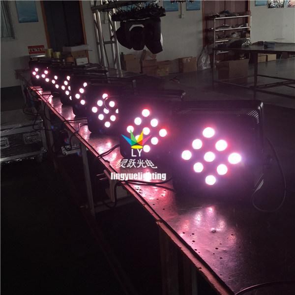 9X12W Wireless Battery Flat PAR Can LED Light