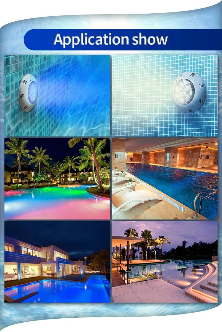 LED Swimming Pool Light Material ABS 6W 24W RGB