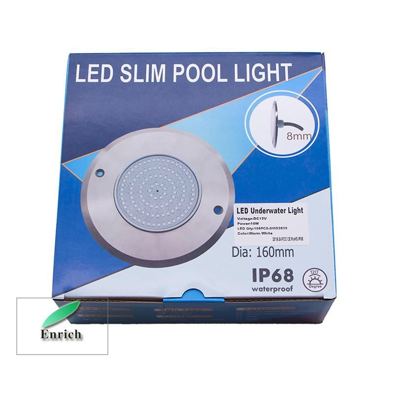 8mm Ulltra Thin LED Swimming Pool Light DC12V with IP68 Rated