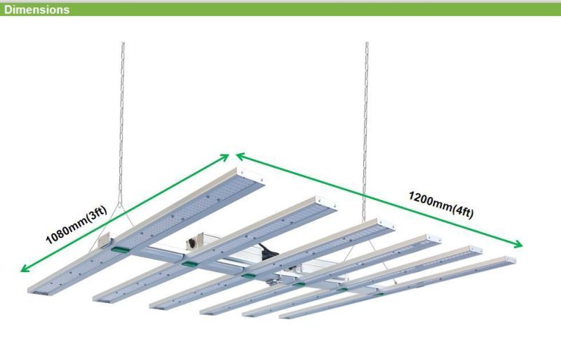 400W 640W 800W 1000W Samsung Lm301b Lm301h 6 8 10 Bars Vertical Farming Equipment LED Grow Light