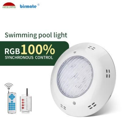 Manufacturers IP68 Waterproof 18W RGB LED 12V 100% Synchronous Controller Fiberglass Surface Pool Light