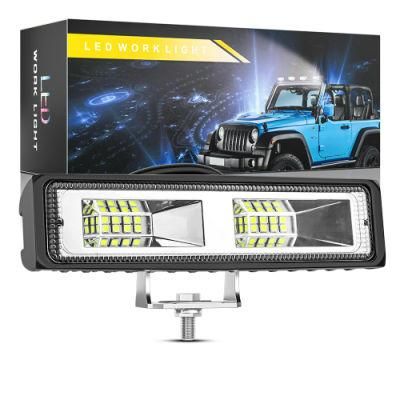 Dxz 6inch 16LED 9-80V Car LED Work Light 48W Flood Lights for Car SUV off Road for Jeep Truck Boat Driving Lights Fog Lamp