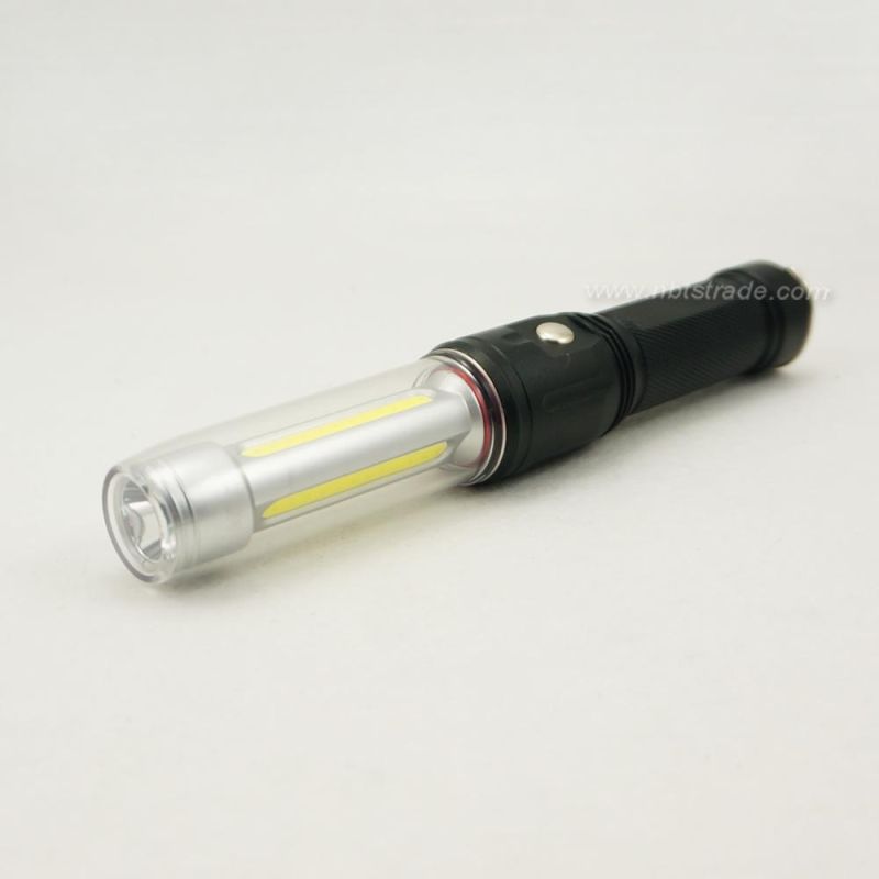 Multi Function Rechargeable Flashlight with COB Work Light