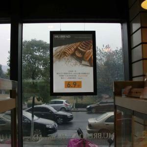 Ceiling Hanging Aluminum Frame Double Side LED Light Box for Window Advertising Display
