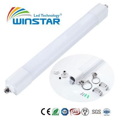 10W 2hrs Emergency LED Tri-Proof Linear Light 1.2m 40W 170lm/W