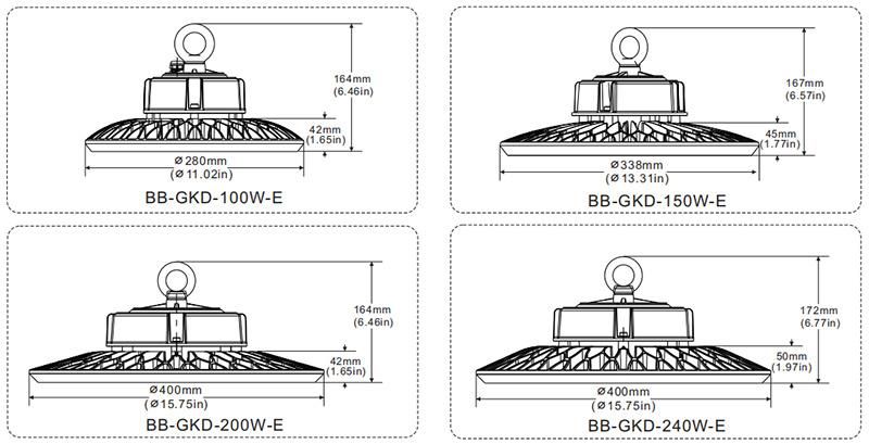 High Lumen Full Spctrum Low Decay 100W 150W 200W 300W LED UFO Plant Light