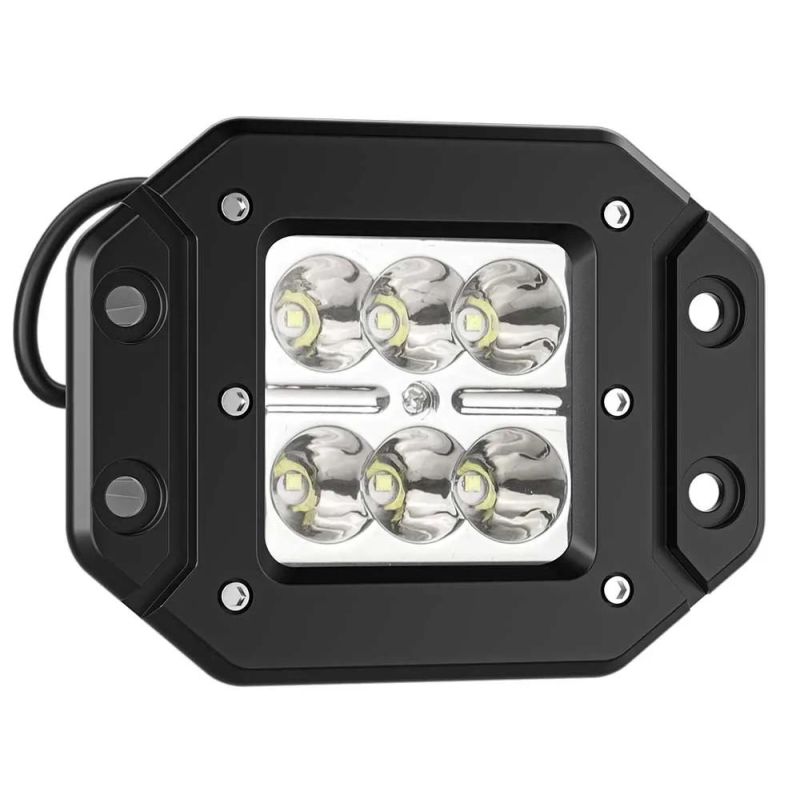 Dxz Ultra Bright 6LED Light Bar Work Light Fog Light for Driving Offroad Boat Car Truck 4X4 SUV Jeep LED Rectangle Square Lamp