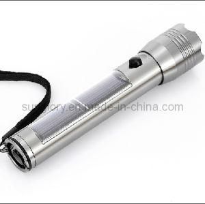 LED Rechargeable Solar Flashlight, LED Torch, Rechargeable Flashlight
