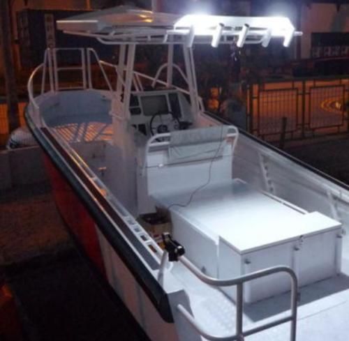 IP67 Waterproof 12V 18W Spreader Light Bar White Flood Beams Boat Work Dock Lights for Pontoon Boat Night Fishing