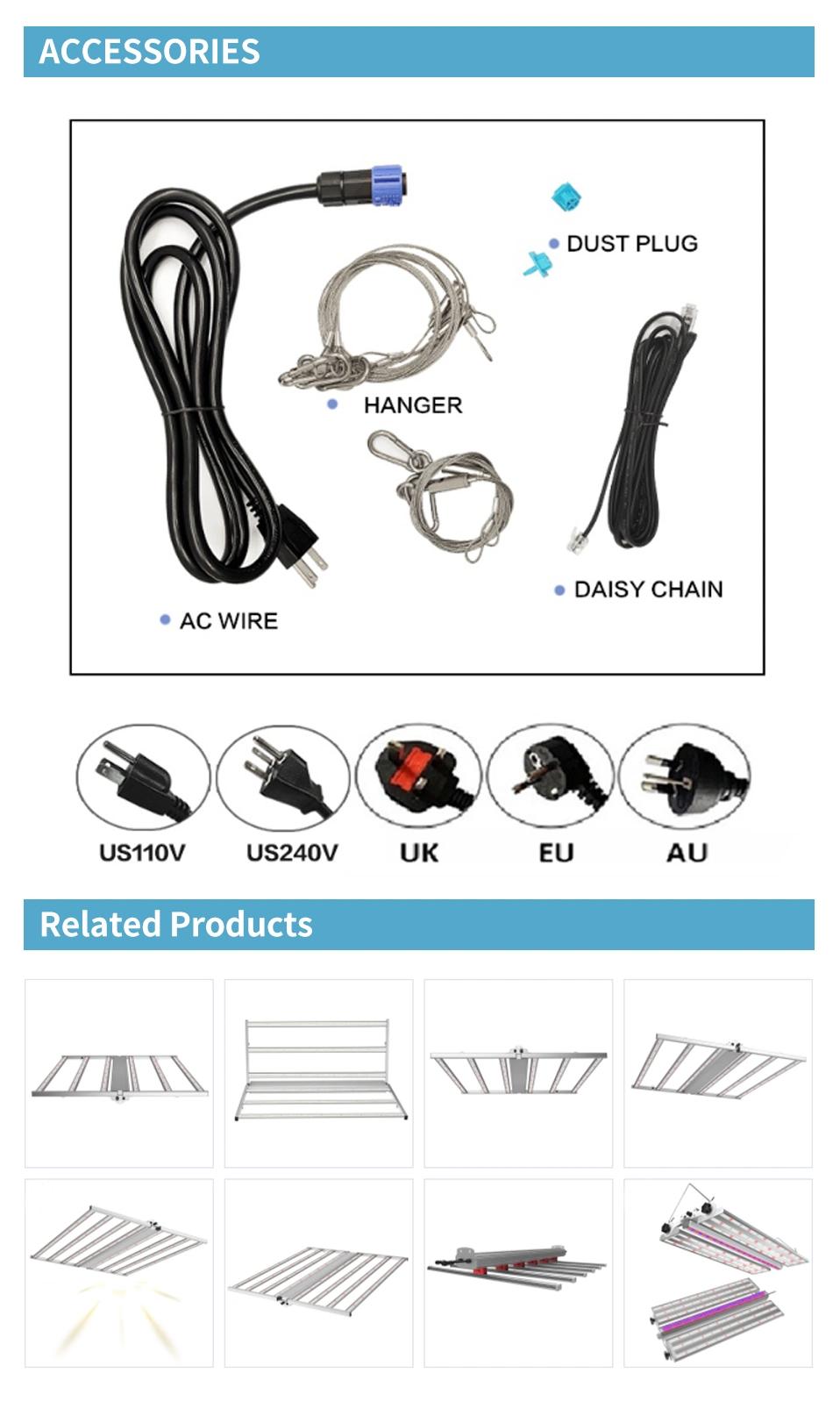 700W/760W/900W/1000W Dimmable Full Spectrum LED Grow Lights for Hydroponics