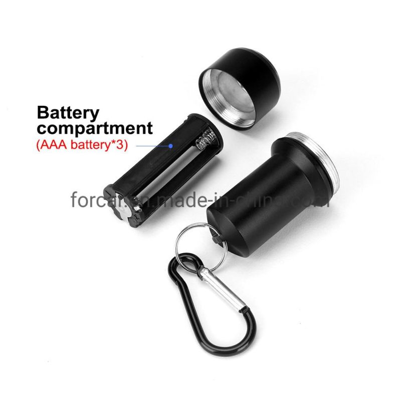 Wholesale Portable Aluminum Alloy Torch Light Mini Portable Outdoor Emergency LED Torch Light Flashing 4 Modes AAA Pocket Keychain LED Flashlight