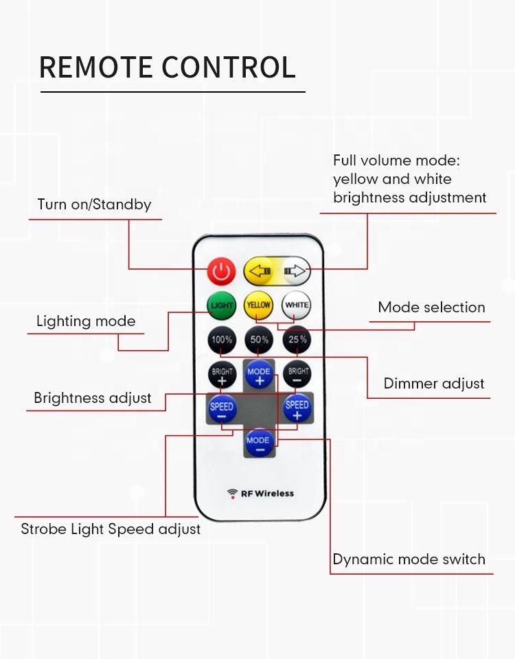 Conpex Multifunctional Lamp Dual Colors Magnet Seat Remote Control Adjustable LED Camping Lights