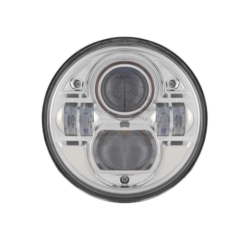 High Power 7 Inch Round 73W Black Silver Auto LED Fog Light for Jeep Harley